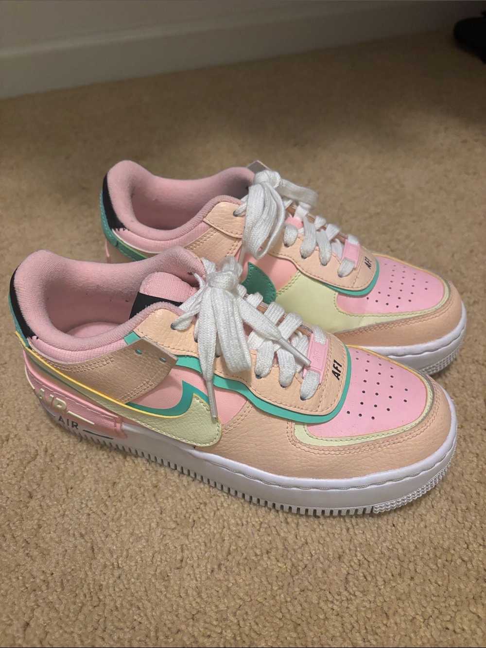 Nike Women's Pastel Pink, Mint & Cream Low-Top Sneakers